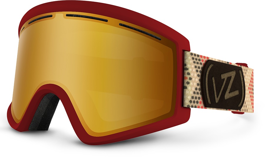 Von Zipper Cleaver Snowboard/Ski Goggles, L, JJ Red, Copper Chrome